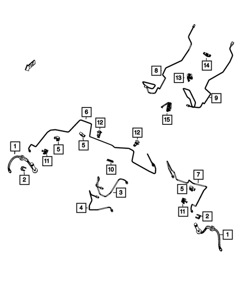 Hydraulic Control Unit, Brake Tubes and Hoses for 2014 Jeep Cherokee #1