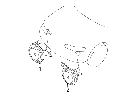 Horn for 2005 Mitsubishi Outlander #0