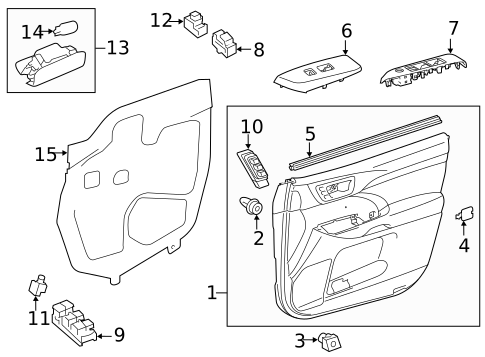 Front Door for 2019 Toyota Highlander #2