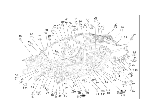 Expansion Plugs, Grommets for 2014 Mercedes-Benz S63 AMG #0