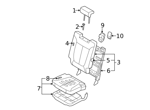 Third Row Seats for 2009 Hyundai Santa Fe #1
