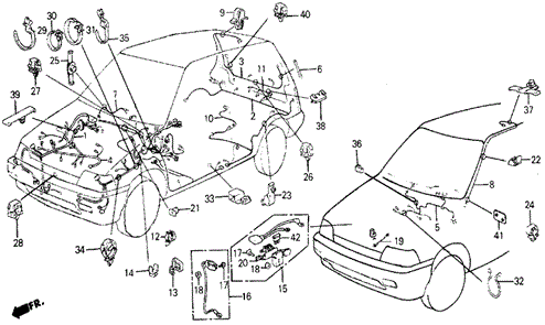Wire Harness for 1984 Honda Wagovan #0