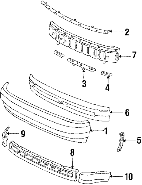 Bumper & Components - Front for 1986 Toyota Celica #0