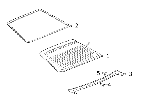 Glass & Hardware - Back for 1998 Cadillac Seville #0
