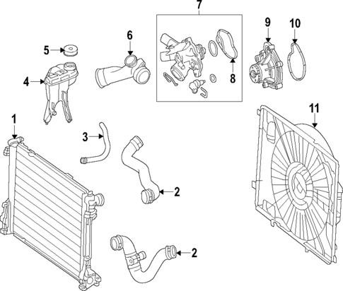 Water Pump for 2014 Mercedes-Benz SLK250 #0