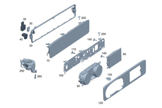 2135407537 - Special Equipment: Frame, Instrument Cluster for Mercedes-Benz: AMG GT 43, AMG GT 53, AMG GT 63, AMG GT 63 S, CLS450, CLS53 AMG, E300, E350, E400, E43 AMG, E450, E53 AMG, E63 AMG S, G550 Image image