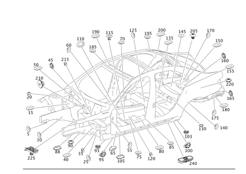 Expansion Plugs, Grommets for 2008 Mercedes-Benz C350 #0