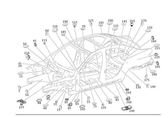 39976686 - Body-in-White: Stop Plug for Mercedes-Benz: 180A, 180b, 220a, 250, 300C, 300CD, 300S, 350SD, A220, A35 AMG, AMG GT, AMG GT 43, AMG GT 53, AMG GT 55, AMG GT 63, AMG GT 63 Pro, AMG GT 63 S, AMG GT 63 S E Performance, AMG GT Black Series, AMG GT C, AMG GT R, AMG GT S, B Electric Drive, B250e, C250, C300, C350, C350e, C400, C43 AMG, C450 AMG, C63 AMG, C63 AMG S, C63 AMG S E Performance, CL550, CL600, CL63 AMG, CL65 AMG, CLA250, CLA35 AMG, CLA45 AMG, CLA45 AMG S, CLS400, CLS450, CLS500, CLS53 AMG, CLS55 AMG, CLS550, CLS63 AMG, CLS63 AMG S, E250, E300, E320, E350, E400, E43 AMG, E450, E500, E53 AMG, E55 AMG, E550, E63 AMG, E63 AMG S, EQB 250+, EQB 300, EQB 350, EQE 350, EQE 350+, EQE 500, EQE AMG, EQS 450, EQS 450 SUV, EQS 450+, EQS 450+ SUV, EQS 580, EQS 580 SUV, EQS AMG, GL320, GL350, GL450, GL550, GL63 AMG, GLA250, GLA35 AMG, GLA45 AMG, GLB250, GLB35 AMG, GLC300, GLC43 AMG, GLC63 AMG, GLC63 AMG S, GLE300d, GLE350, GLE400, GLE43 AMG, GLE450 AMG, GLE550e, GLE63 AMG, GLE63 AMG S, GLK250, GLK350, GLS350d, GLS450, GLS550, GLS580, GLS63 AMG, Maybach EQS 680 SUV, Maybach GLS600, Maybach S550, Maybach S560, Maybach S580, Maybach S600, Maybach S650, Maybach S680, ML250, ML320, ML350, ML400, ML450, ML500, ML550, ML63 AMG, R320, R350, R500, S350, S400, S430, S450, S500, S55 AMG, S550, S550e, S560, S580, S580e, S600, S63 AMG, S63 AMG E Performance, S65 AMG, SL400, SL43 AMG, SL450, SL55 AMG, SL550, SL63 AMG, SL63 AMG S E Performance, SL65 AMG, SLC300, SLC43 AMG, SLK250, SLK280, SLK300, SLK350, SLK55 AMG, SLS AMG Image image