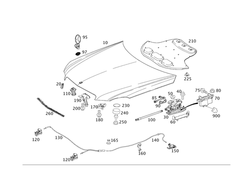 Engine Hood for 2008 Mercedes-Benz E550 #0