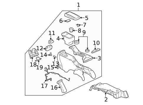 Center Console for 2005 Isuzu Ascender #0