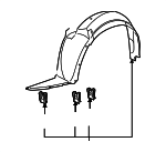 15845960 - Body: Fender Liner for Chevrolet: Cobalt | Pontiac: G5 Image