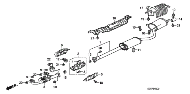 Exhaust Pipe - Muffler for 2008 Honda Pilot #0
