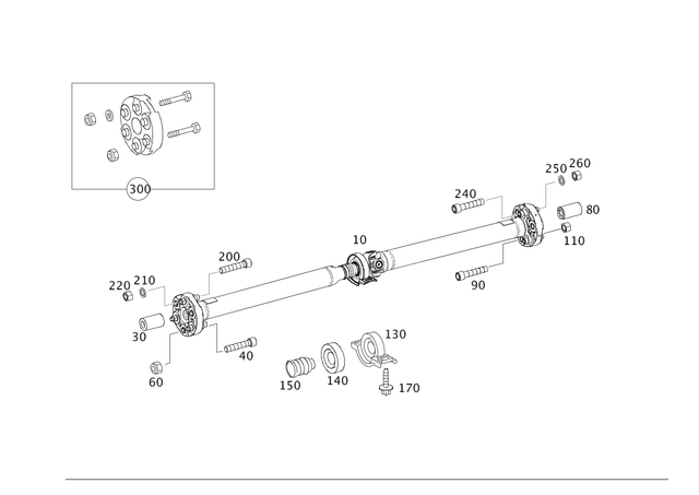 1724101800 - : Propeller Shaft for Mercedes-Benz Image