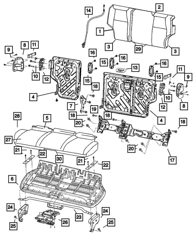 5143424AA - Interior Trim: Seat Cushion Base Panel for Mopar Image