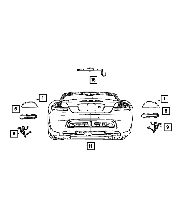 4865487AF - Electrical: Tail Stop Turn Lamp, Left for Mopar Image