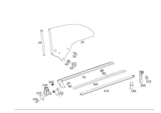 209670081064 - Windows: Crank Window for Mercedes-Benz Image image