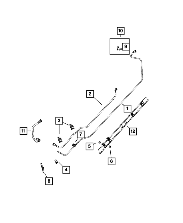 68610968AA - Fuel and Accelerator Pedal: Fuel Supply Tube for Mopar Image