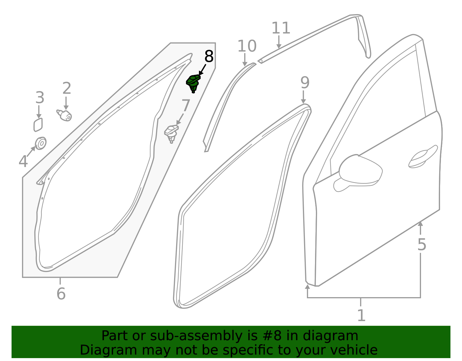 2017-2025 Mazda CX-5 Door Weather-Strip Fastener KB7W-58-762