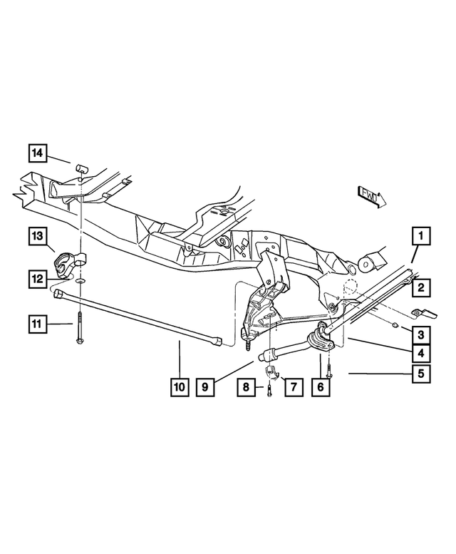 « 52106378AB –  : Stabilisatrice Avant Barre pour Mopar Image »