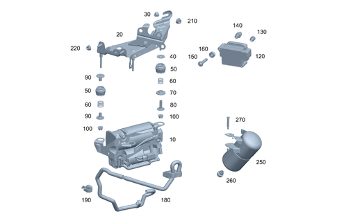 Compressor, Pressure Reservoir and Valve Unit for 2019 Mercedes-Benz E53 AMG #0