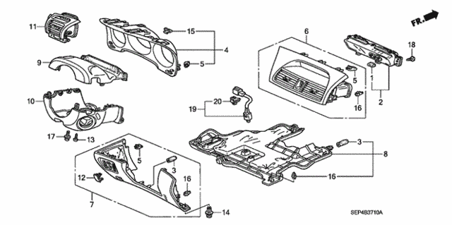 Instrument Panel Garnish (Driver Side) for 2004 Acura TL #0