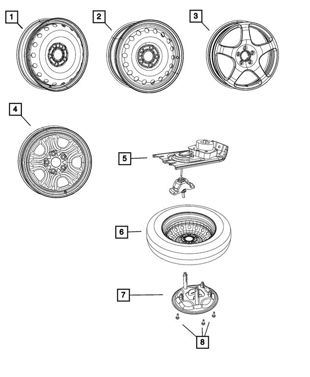 6ZW73DX8AB - Wheels: Steel Wheel for Mopar Image