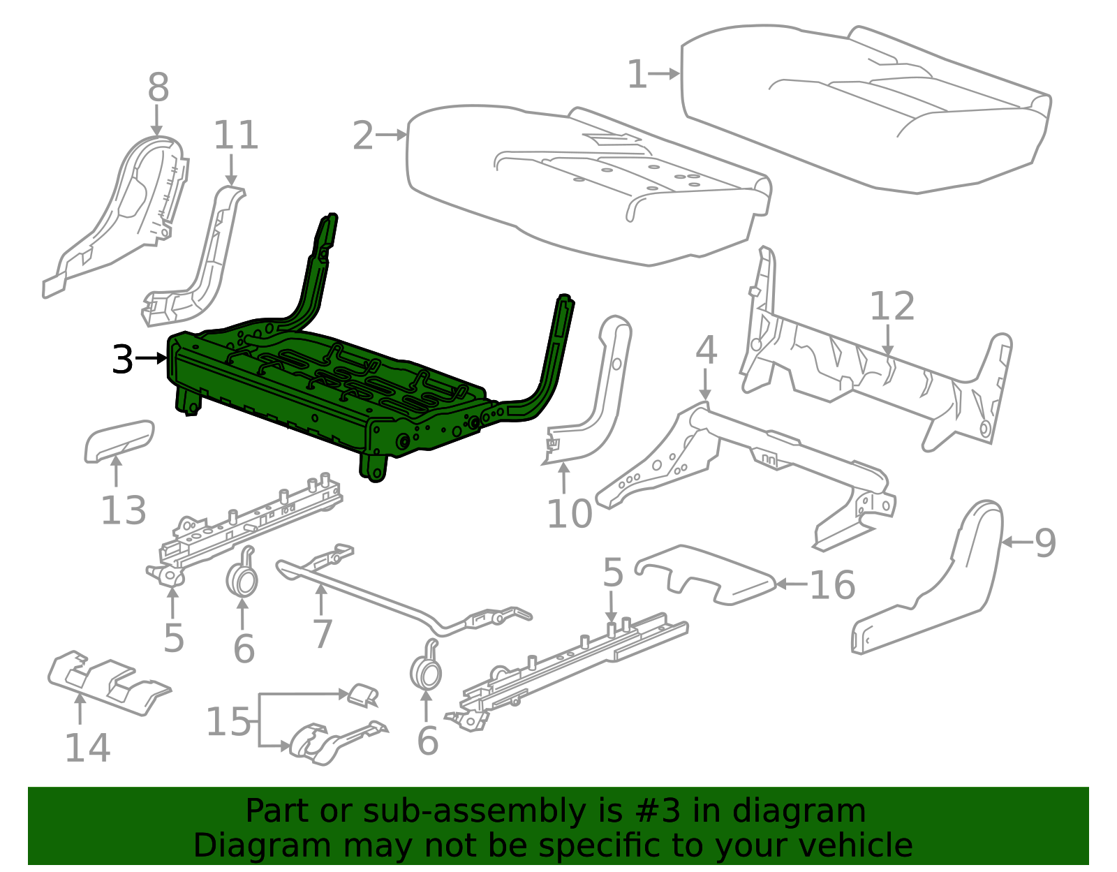 84646375 - High-Quality Cushion Frame for AutoNation Parts