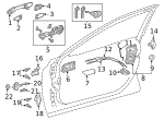 6874002080 - Body: Lower Hinge for Toyota Image