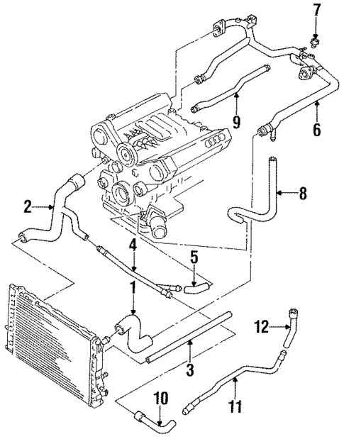 Radiator Hoses for 1996 Audi Cabriolet #0