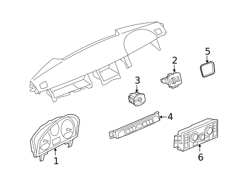 Cluster & Switches for 2007 Land Rover Range Rover Sport #0