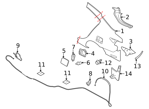 Quarter Panel & Components for 2013 Nissan Sentra #1