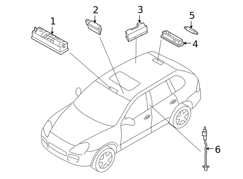 Interior Lamps for 2006 Porsche Cayenne #0