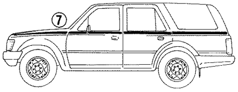 Stripe Tape for 1990 Toyota 4Runner #2