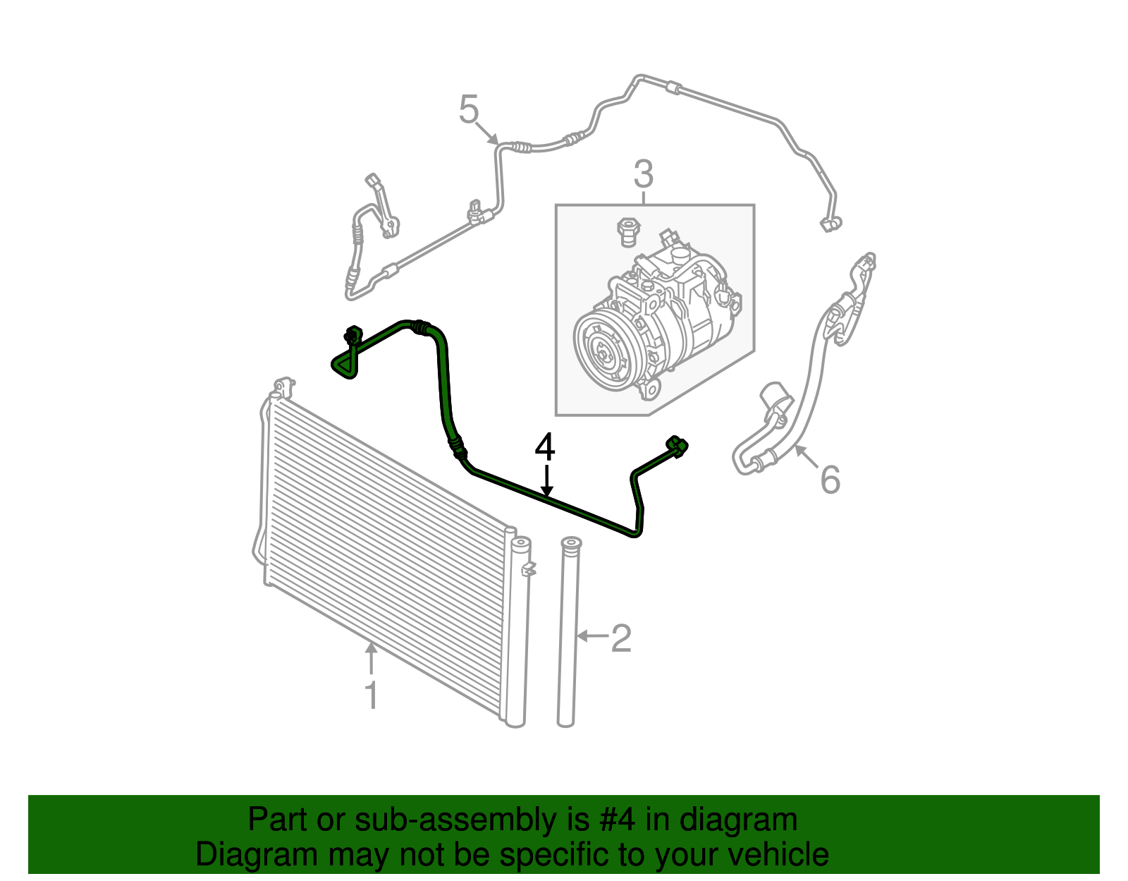 2007-2013 BMW A/C Refrigerant Discharge Hose 64539239768