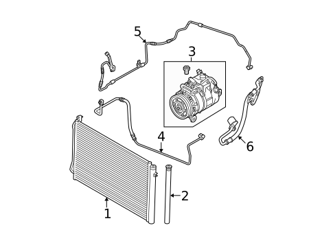Condenser, Compressor & Lines for 2009 BMW M3 #1