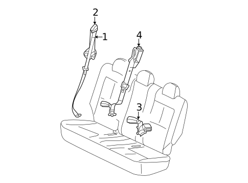 Seat Belt for 2007 Pontiac Torrent #0