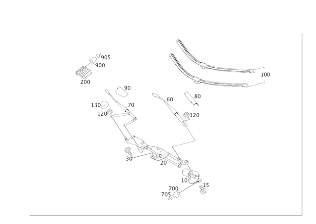 1648202542 - Electrical System: Wiper Motor for Mercedes-Benz: GL320, GL550, ML320, ML350, ML450, ML500, ML550, ML63 AMG Image image