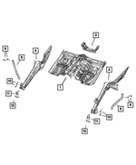 68224808AA - Body Sheet Metal Except Doors: Front Side Rail Front Rail, Left for Mopar Image