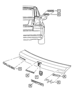 4806327AA - Exterior Ornamentation: R/t Nameplate for Mopar Image