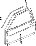867867365G - Body: Weatherstrip for Volkswagen: Scirocco Image