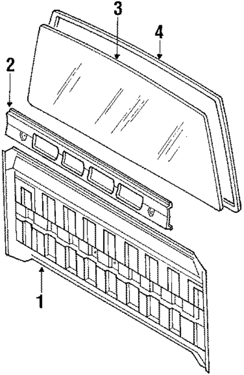 Glass & Hardware - Back for 1988 Isuzu Pickup #0