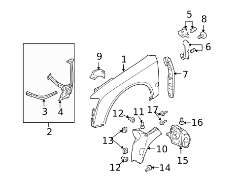 Fender & Components for 2004 Audi A8 Quattro #0
