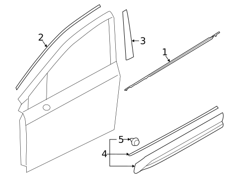 Exterior Trim - Front Door for 2022 Subaru Forester #0