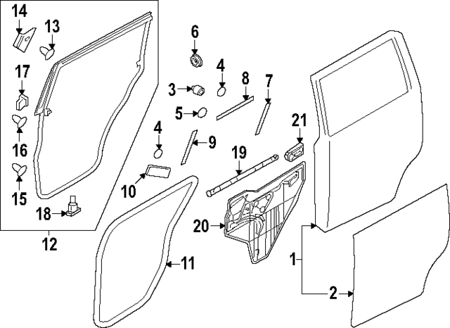 828391LA5A - Body: Lower Weather-Strip for Nissan: Armada Image