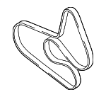 6H903137C - Cooling System: Serpentine Belt for Audi: A4, A4 Quattro, A5, A5 Quattro, Q5 Image