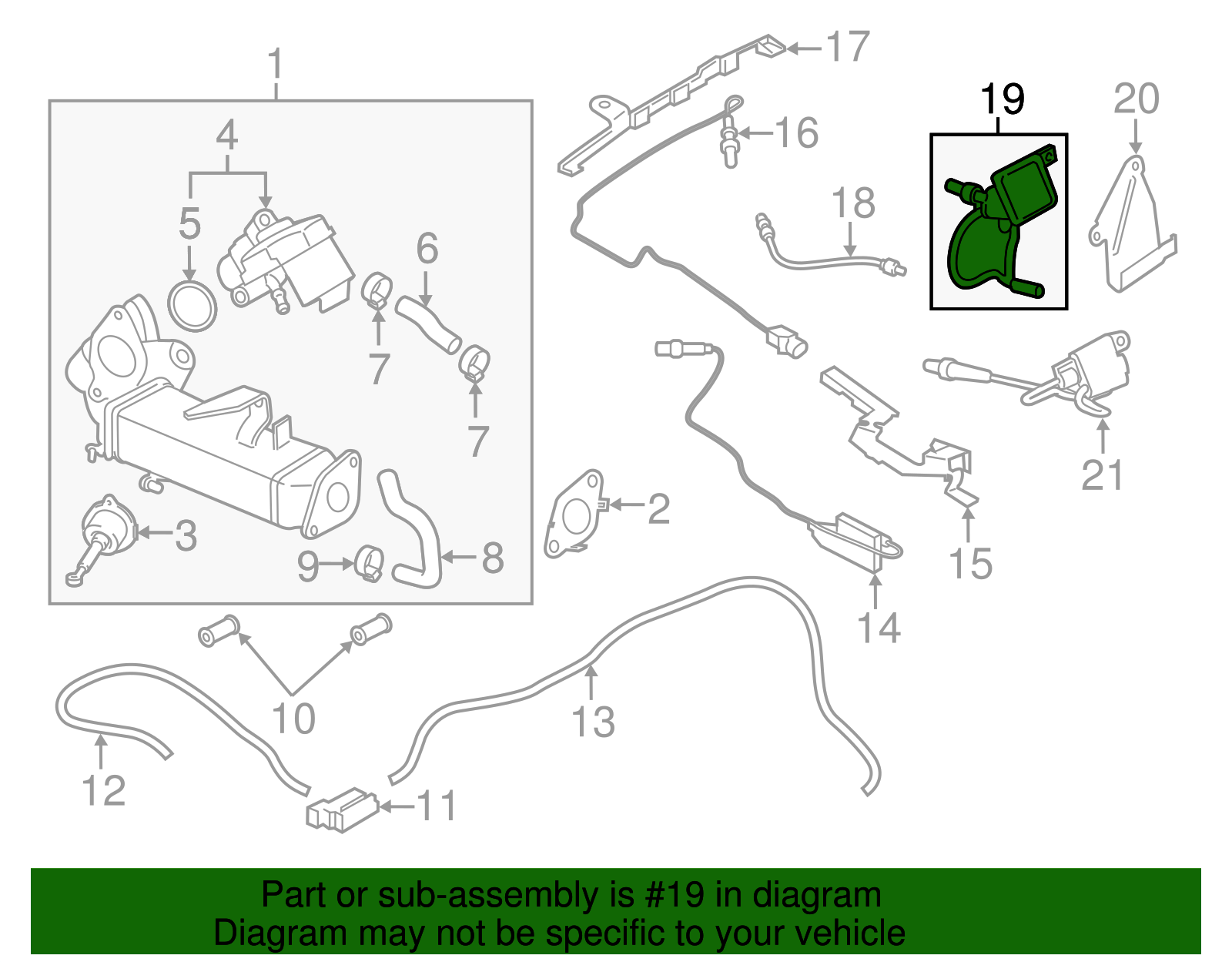 13628589844 - 2009-2018 BMW Lower Nox Sensor (13-62-8-589