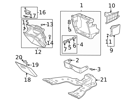 Front Console for 2004 Honda Odyssey #0