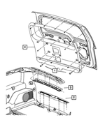 5KG79ZJ8AA - Interior Trim: Liftgate Scuff Plate for Mopar Image