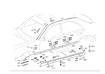 2106908862 - Covering and Lining: Strip for Mercedes-Benz: E430 Image