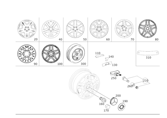 4634012702 - Wheels: Spoke Wheel for Mercedes-Benz Image